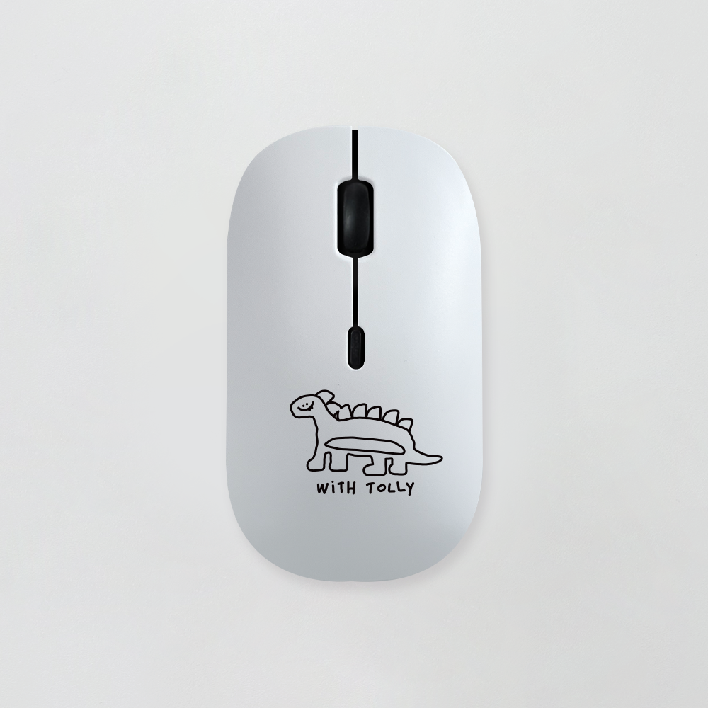 [무소음 마우스] 마이다이노 톨리 화이트 . 마우스 블루투스마우스 노트북 무소음 무선 디자인마우스
