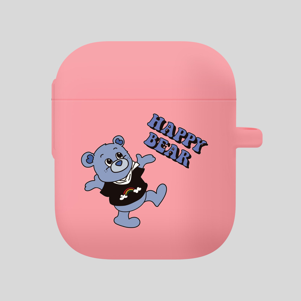 [Airpods] HB 라이키 사선-핑크 . 에어팟케이스 에어팟프로케이스 투명케이스 젤리 하드케이스 실리콘케이스